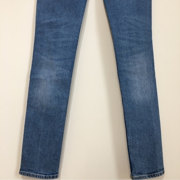 H&M Tapered Coupe Fuselee Button Fly Blue Denim Skinny Jeans - Picture 6 of 16